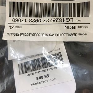 Fabletics Pants - New Fabletics seamless leggings XL iron Fabletics Pants - New Fabletics seamless leggings XL iron